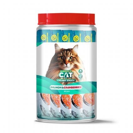EuroGold Cat Sıvı Kedi Öd. Somon-Kızılcık 30x15Gr