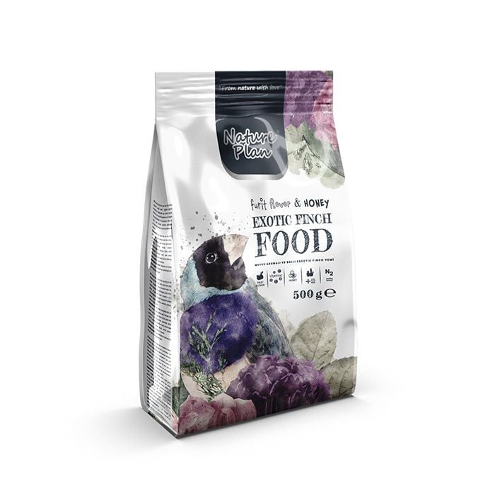 NATURE PLAN MEYVE AROMALI BALLI EXOTİC FİNCH YEMİ 500 GR 18'Lİ