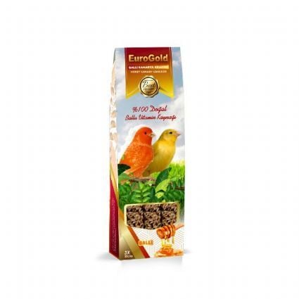 EuroGold Kanarya Ballı Krakeri Üçlü 100 Gr. 10'LU
