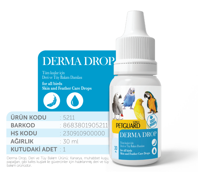 PETGUARD KUŞ VİT DERMA SUPPORT 30ML 6'LI