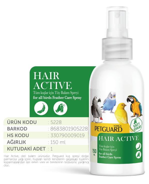 PETGUARD KUŞ VİT HAİR ACTİVE 150ML 6'LI