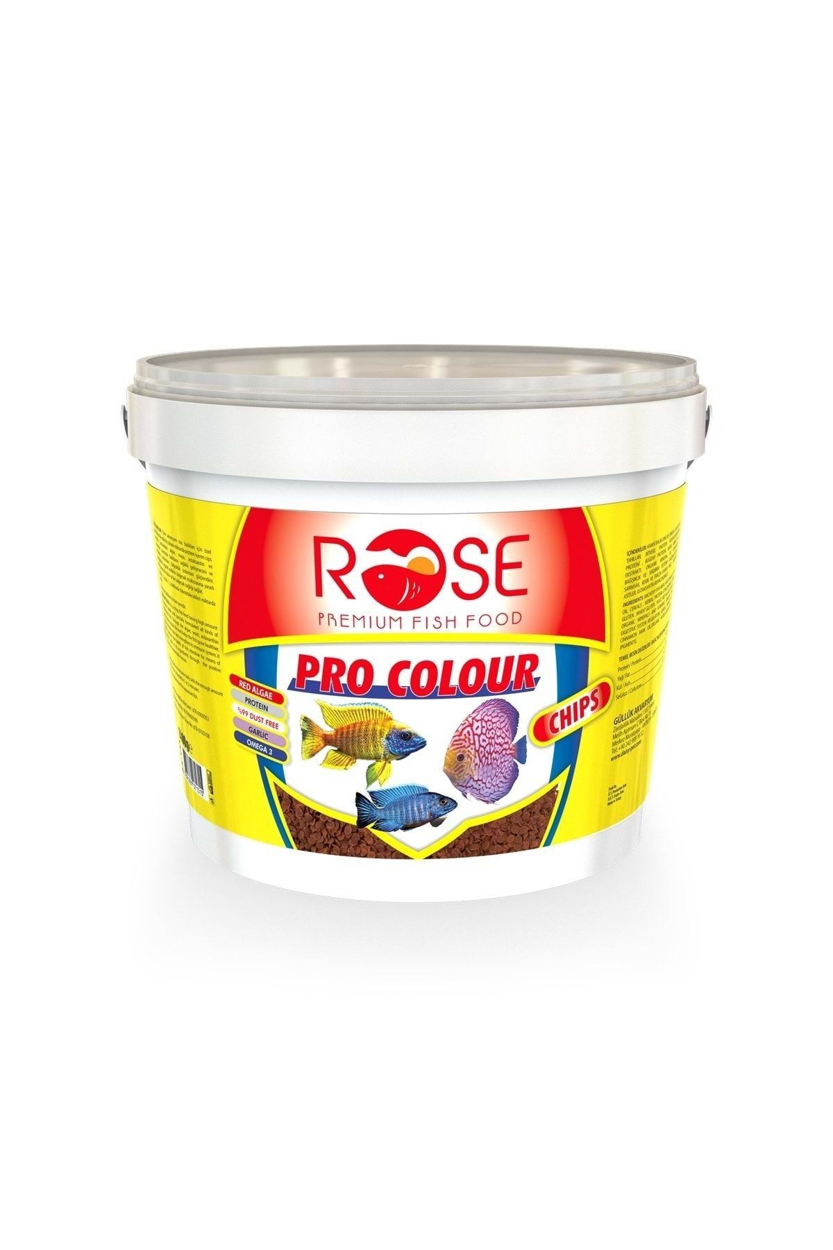 Rose Pro Colour Chıps Balık Yemi 2400 Gr