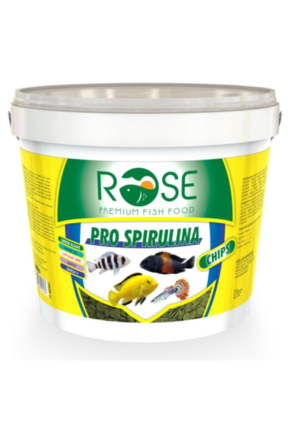 Rose Pro Spirulina Chips Tropheus Tropikal Malawi Kova Balık Yemi 2400 G