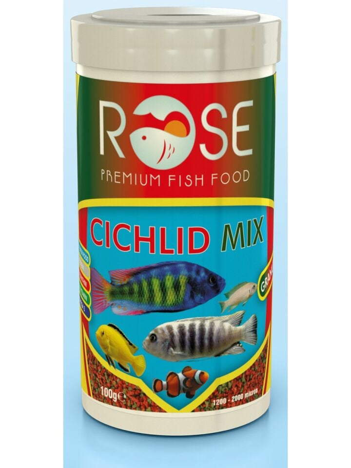 Rose Cichlid Mix Granulat 40 Gr Akvaryum Balık Yemi 12'Lİ