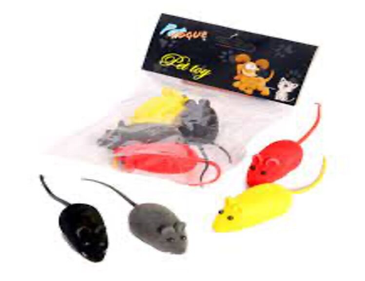 4’lü Evcil Hayvan Sesli Fare Oyuncağı