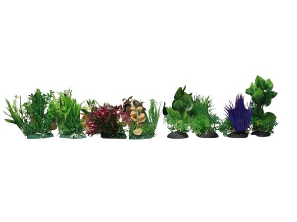 Zampa Yapay Karışık Akvaryum Bitkisi 14 cm, 6'lı paket