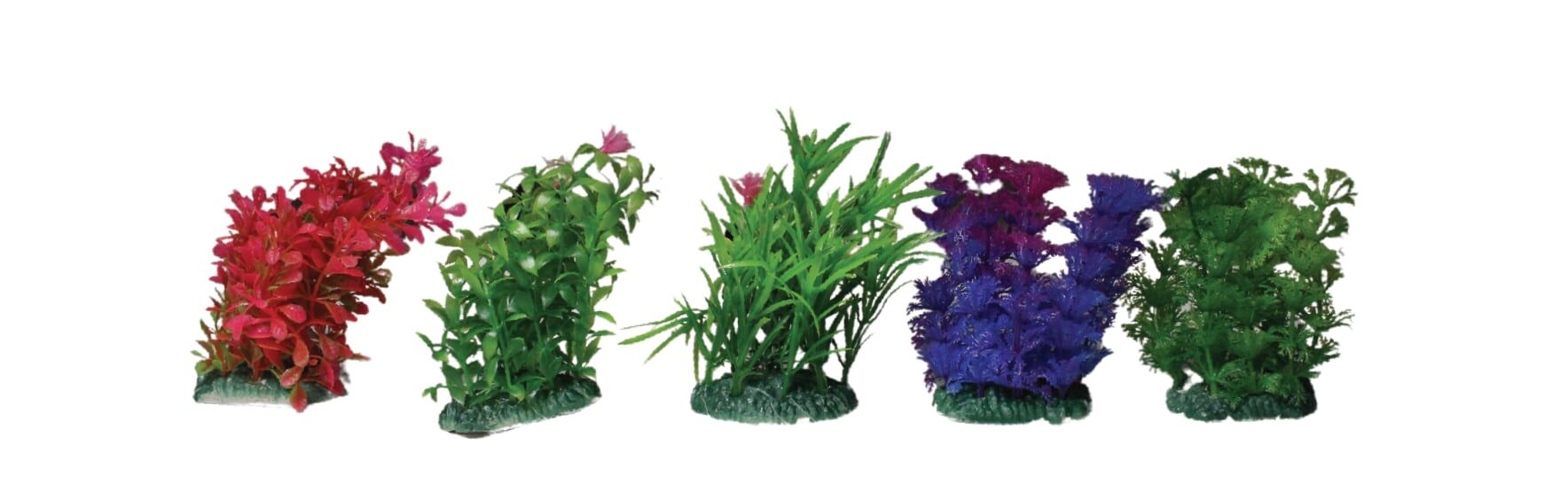 Zampa Yapay Karışık Akvaryum Bitkisi 10 cm, 6'lı paket (A)