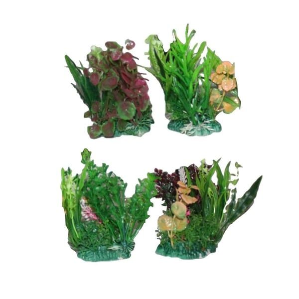 Zampa Yapay Karışık Akvaryum Bitkisi 10 cm, 6'lı paket (B)