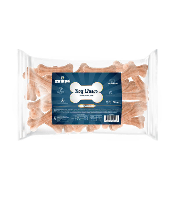 Zampa Natürel Press Kemik Köpek Ödülü 50 li 30-40g