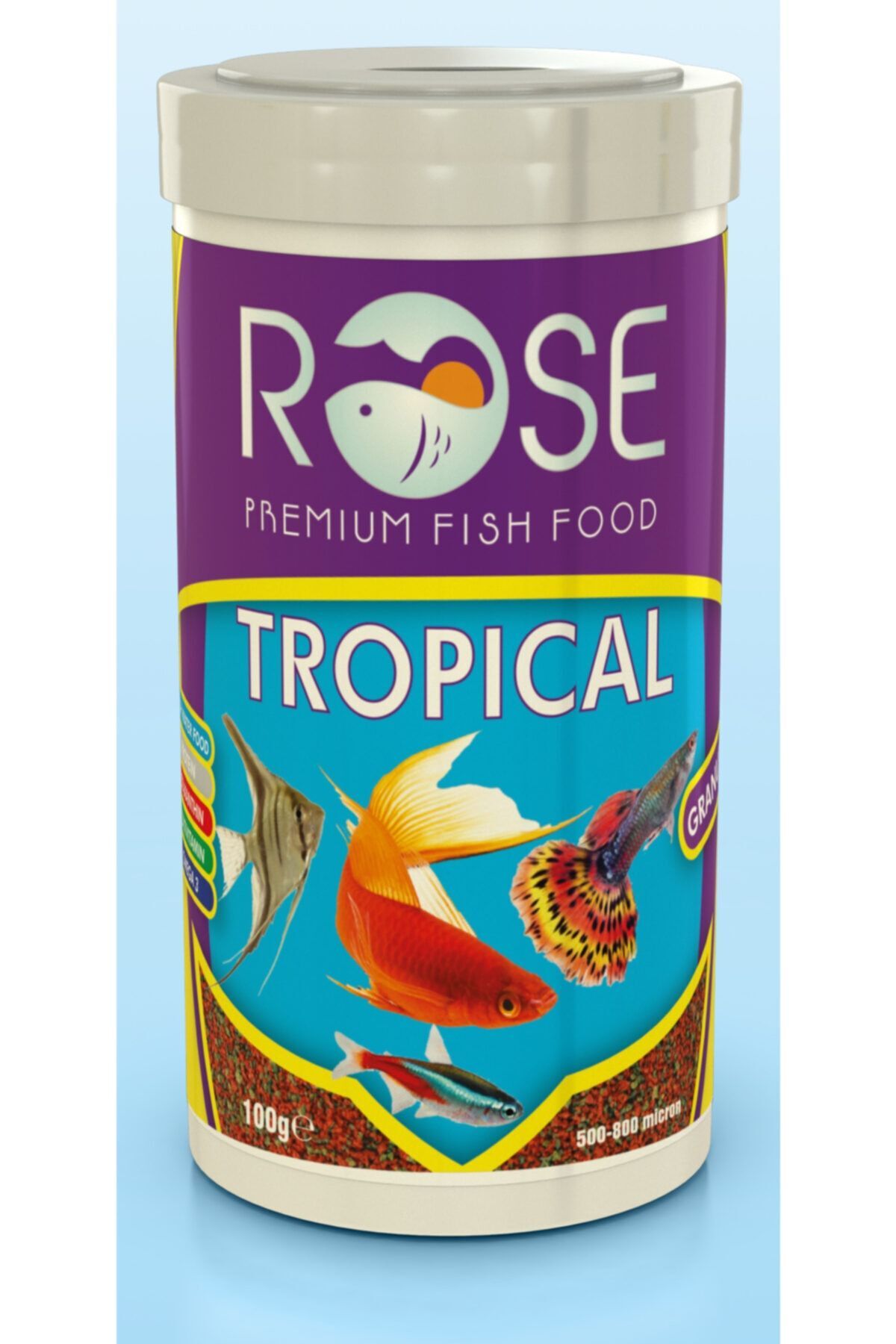 Rose Tropical Granulat Tropikal Balık Yemi 250 ml 12'Lİ