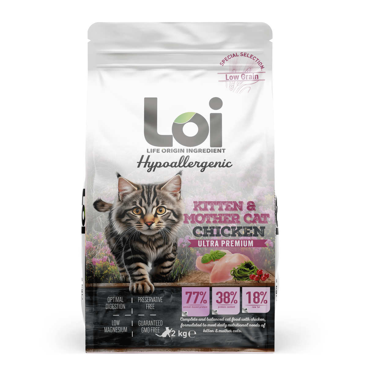 LOI YAVRU KEDİ TAVUKLU 2 KG