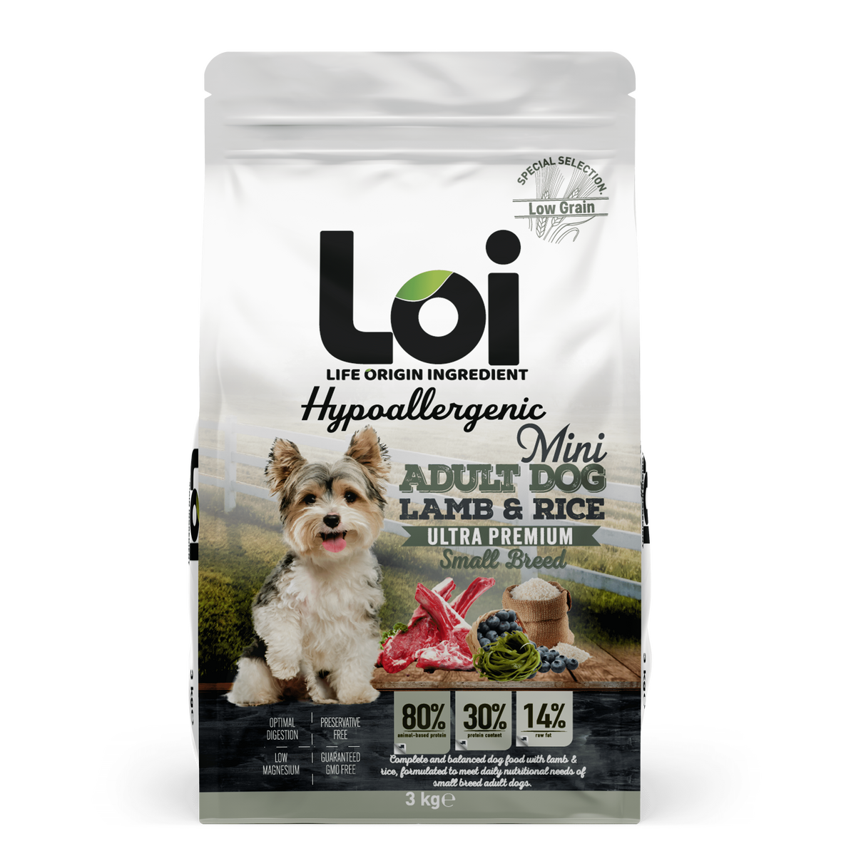 LOI MİNİ ADULT KUZU ETLİ 3 KG