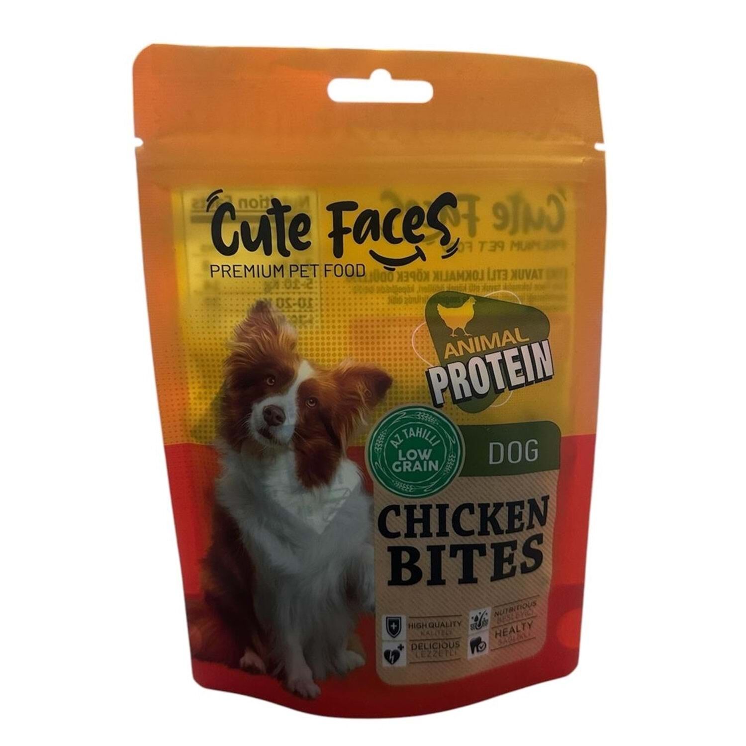 Cute Faces Dog Chicken Bites 80 Gr