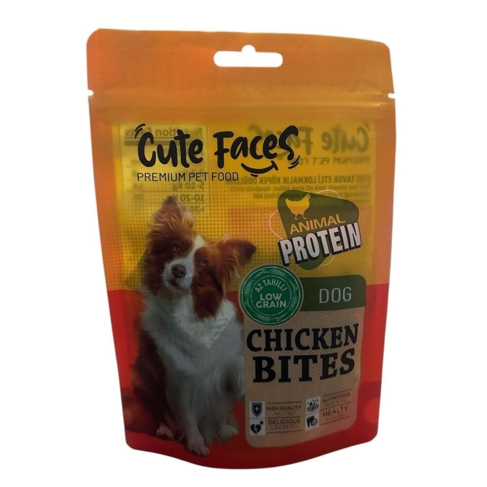 Cute Faces Dog Chicken Bites 80 Gr