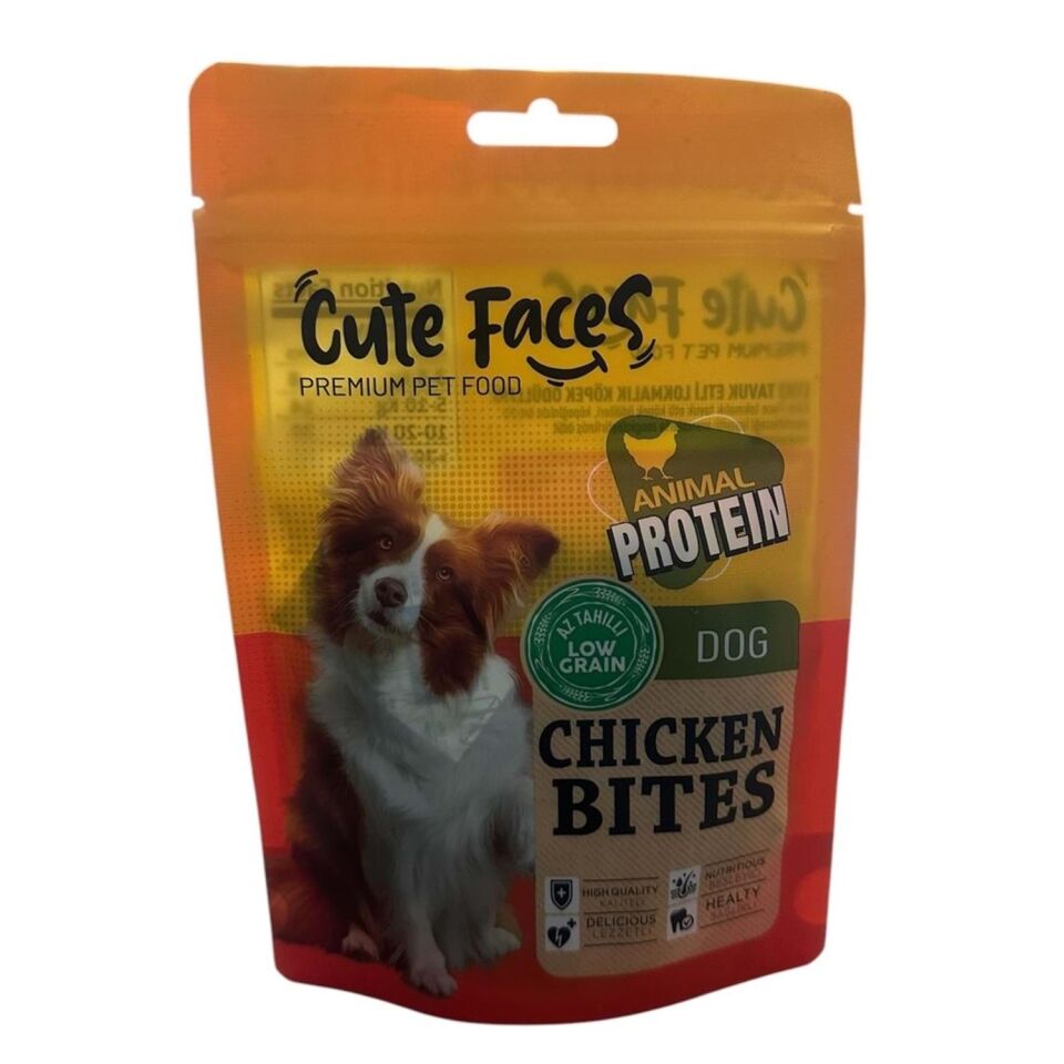 Cute Faces Dog Chicken Bites 80 Gr