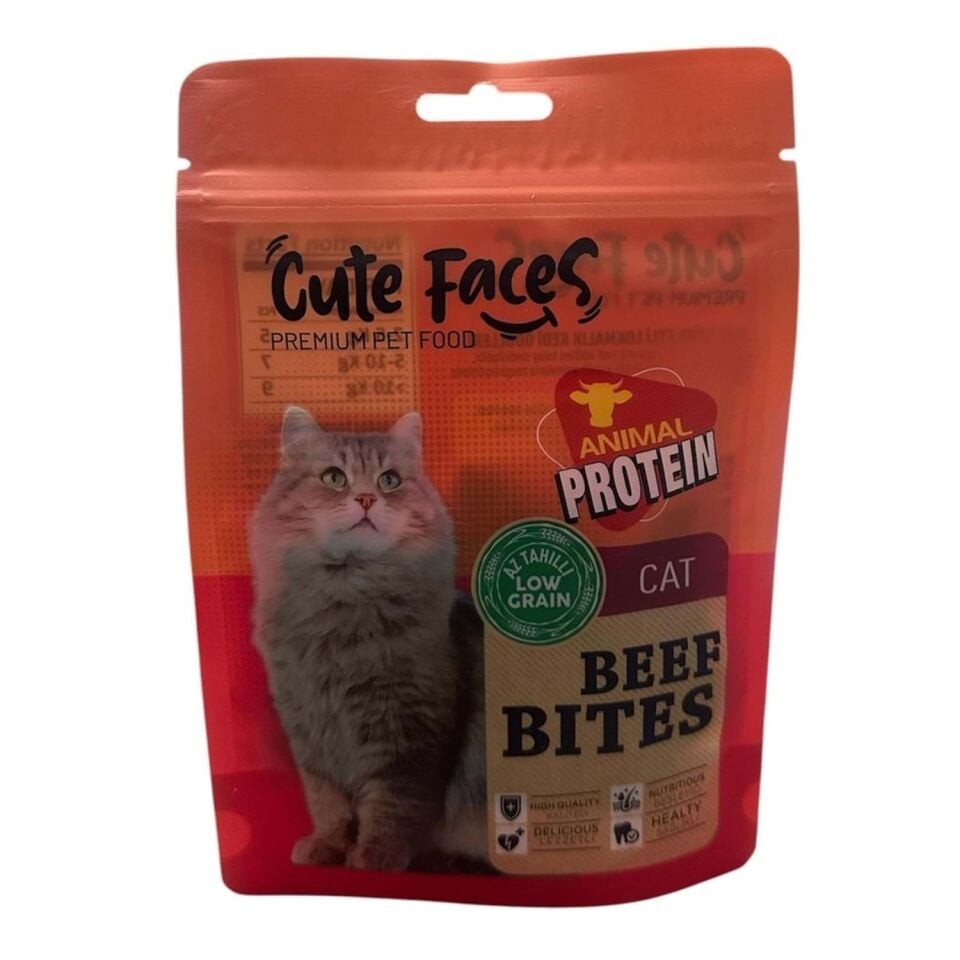 Cute Faces Cat Beef Bites 60 Gr