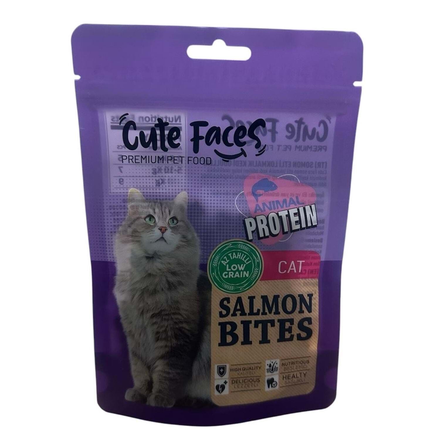 Cute Faces Cat Salmon Bites 60 Gr