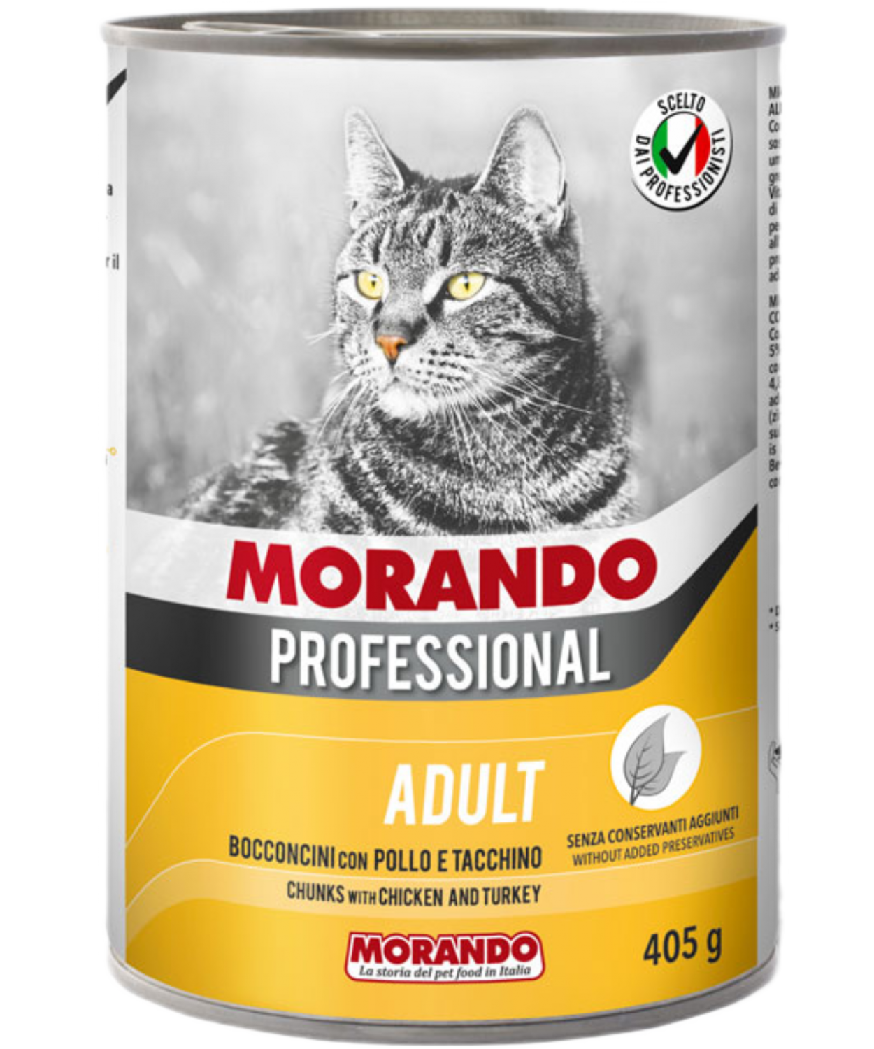 Morando Tavuk & Hindi Chunks Kedi Konserve 405gr 24'lü