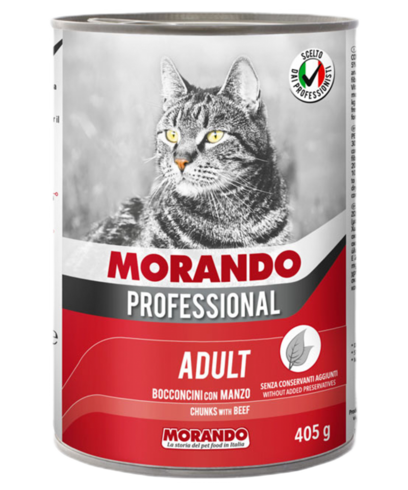 Morando Biftekli Chunks Kedi Konserve 405gr 24'lü