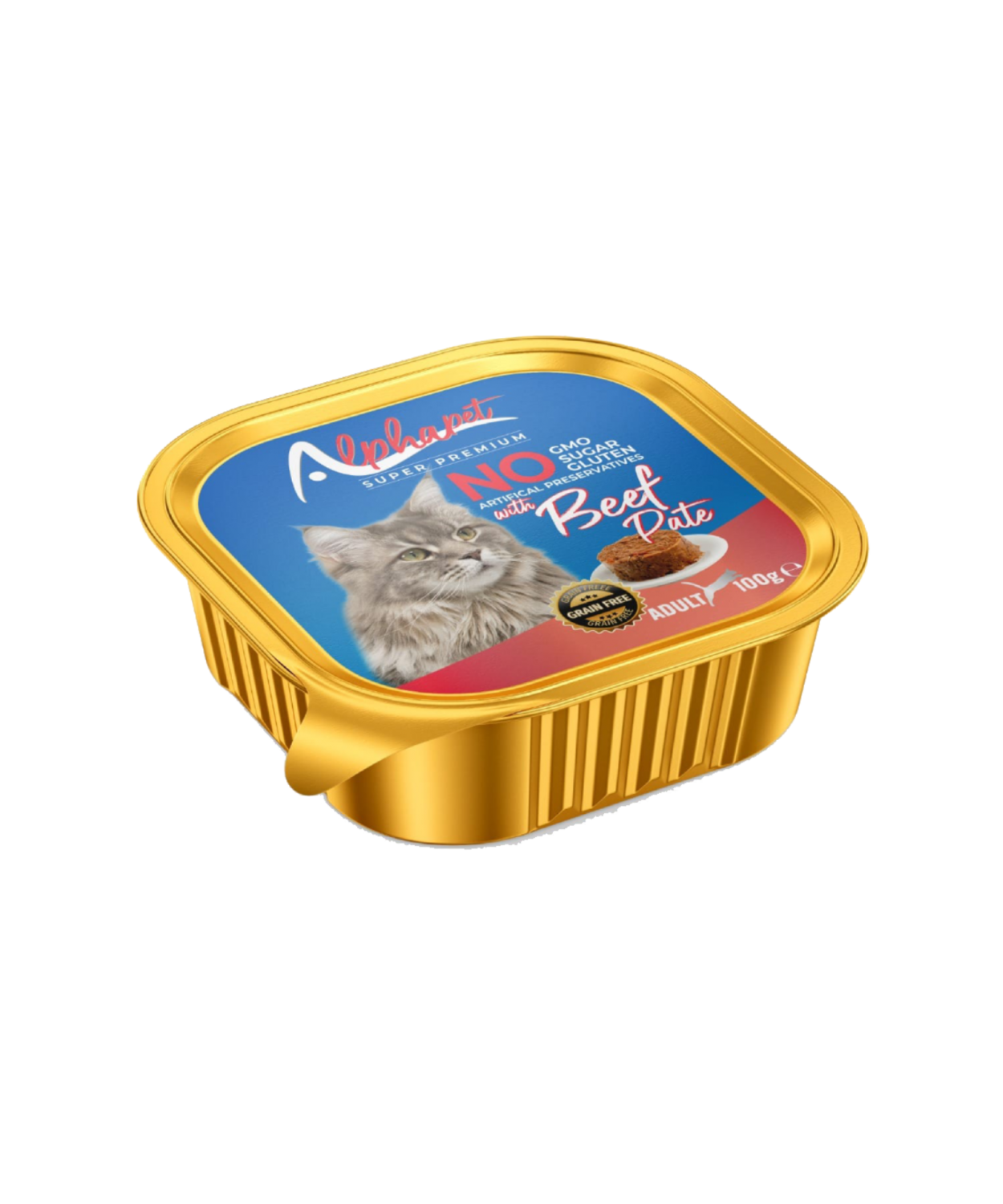 ALPHA ALU CUP YETİŞKİN KEDİ EZME BİFTEKLİ 16'LI