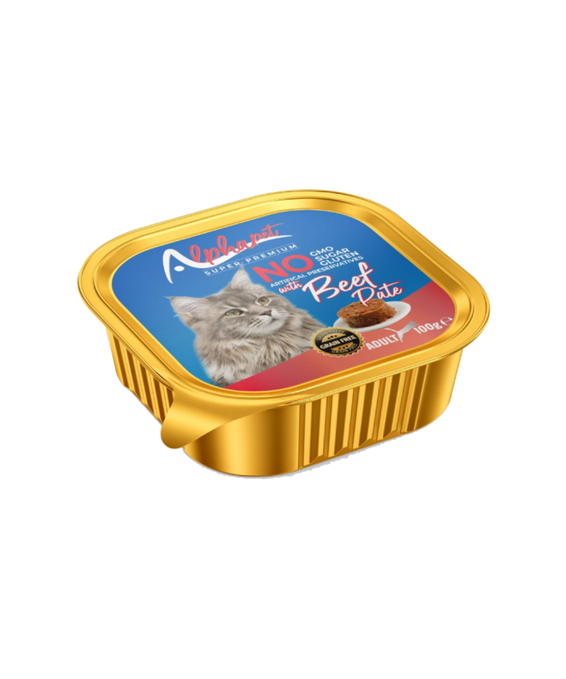ALPHA ALU CUP YETİŞKİN KEDİ EZME BİFTEKLİ 16'LI