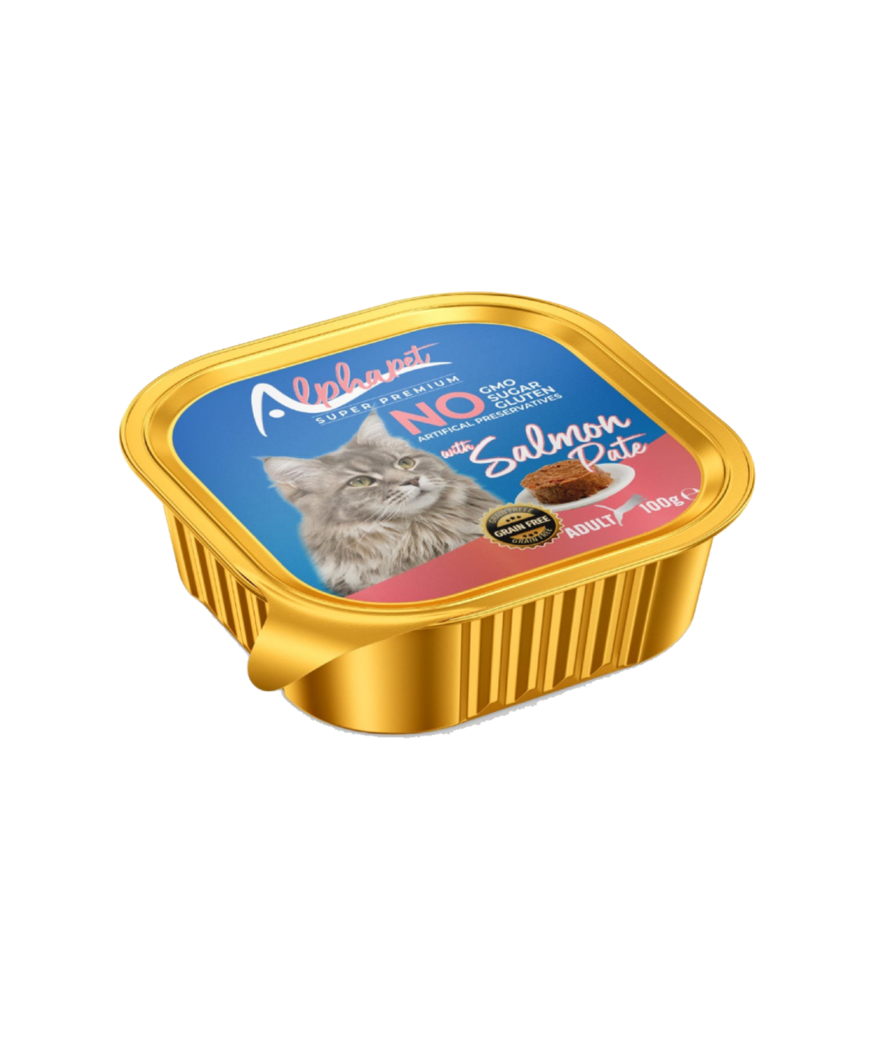 ALPHA ALU CUP YETİŞKİN KEDİ EZME SOMONLU 16'LI