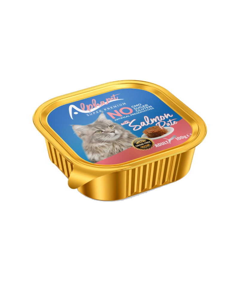 ALPHA ALU CUP YETİŞKİN KEDİ EZME SOMONLU 16'LI