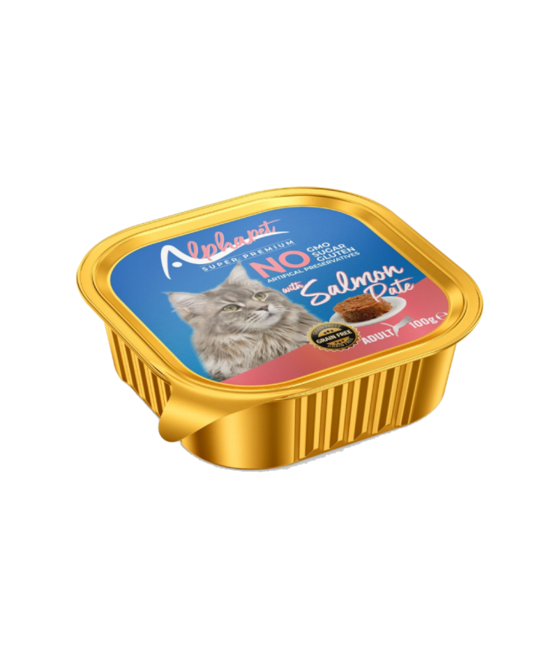 ALPHA ALU CUP YETİŞKİN KEDİ EZME SOMONLU 16'LI