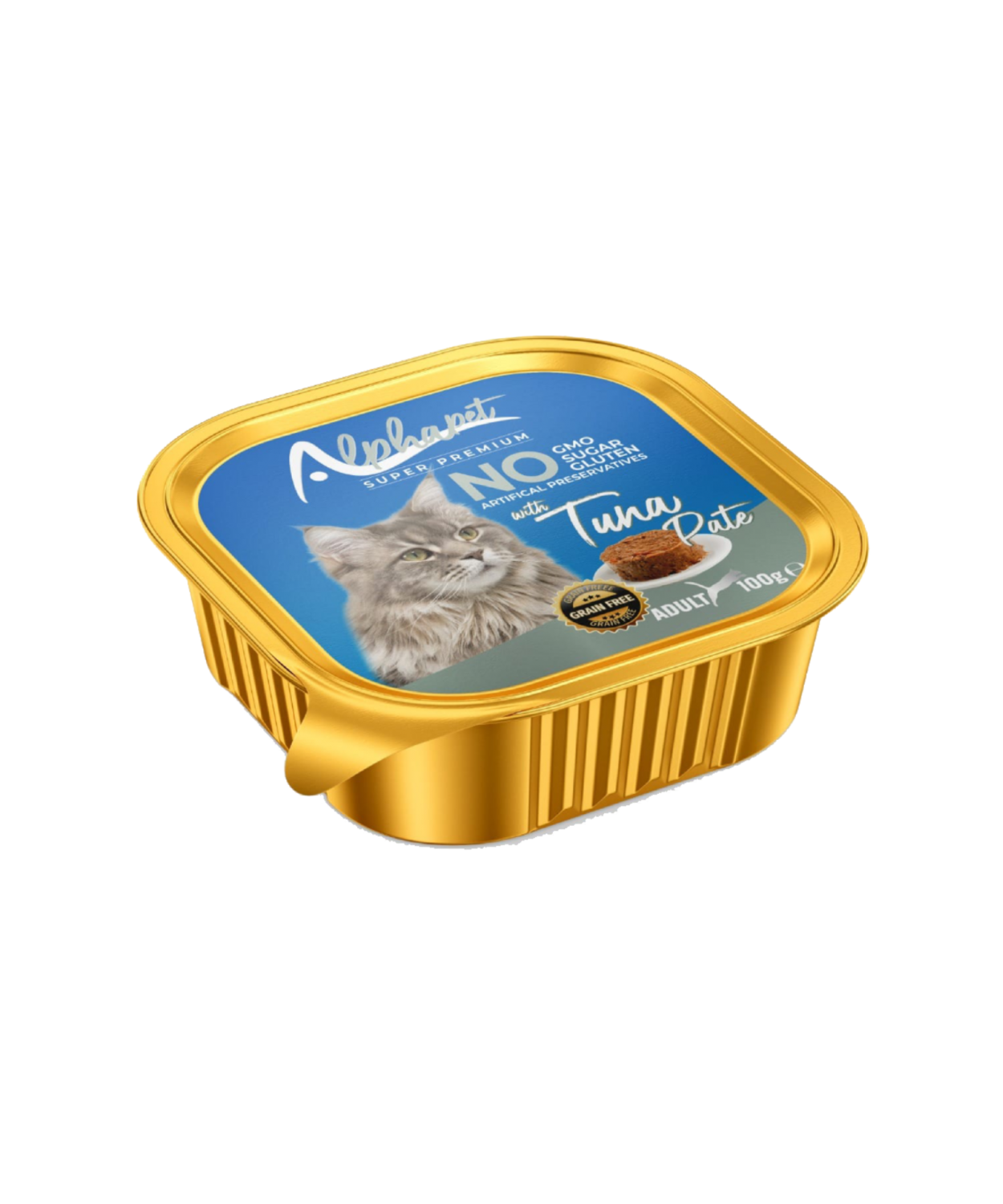 ALPHA ALU CUP YETİŞKİN KEDİ EZME TUNA BALIKLI 16'LI