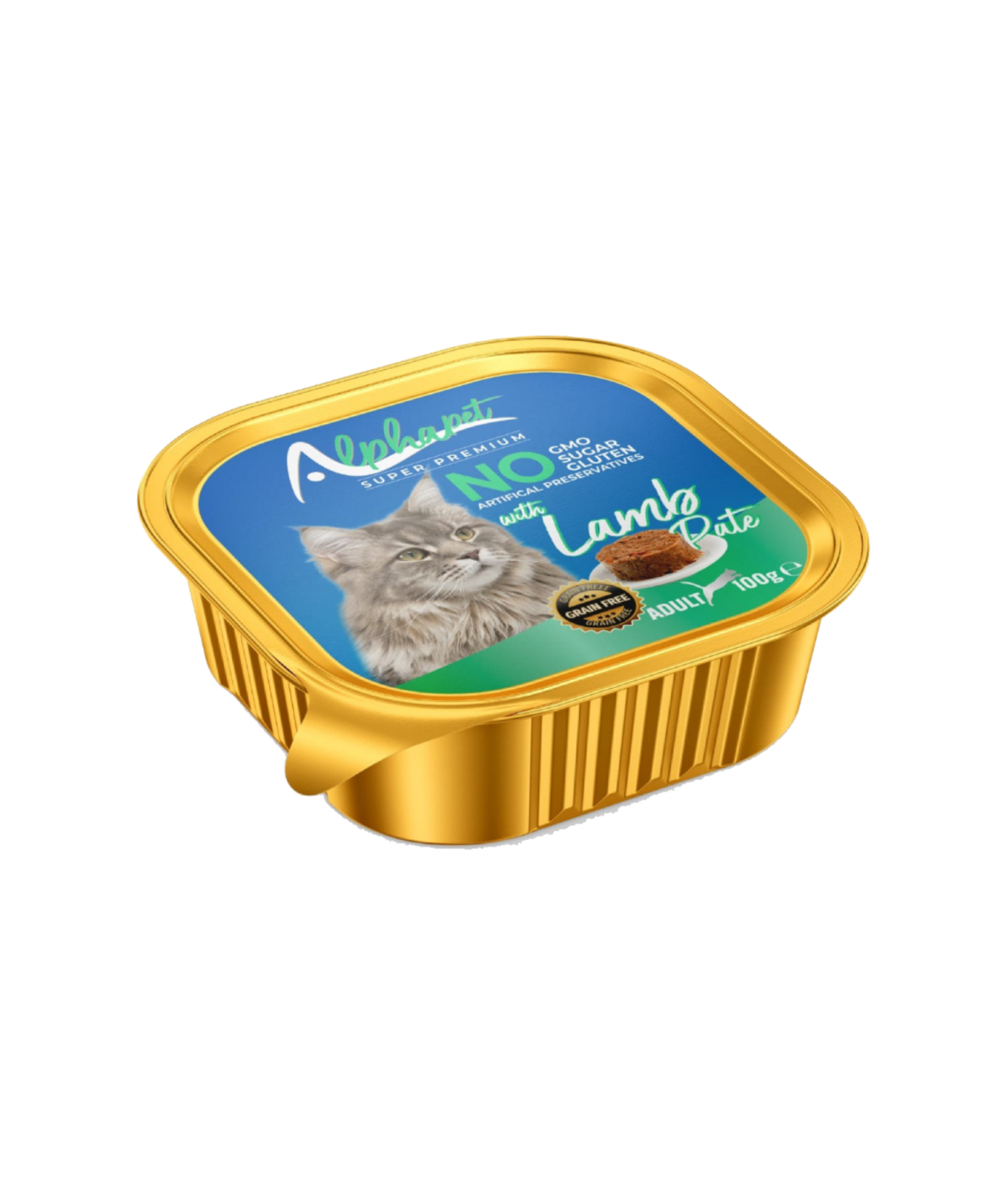 ALPHA ALU CUP YETİŞKİN KEDİ EZME KUZULU 16'LI