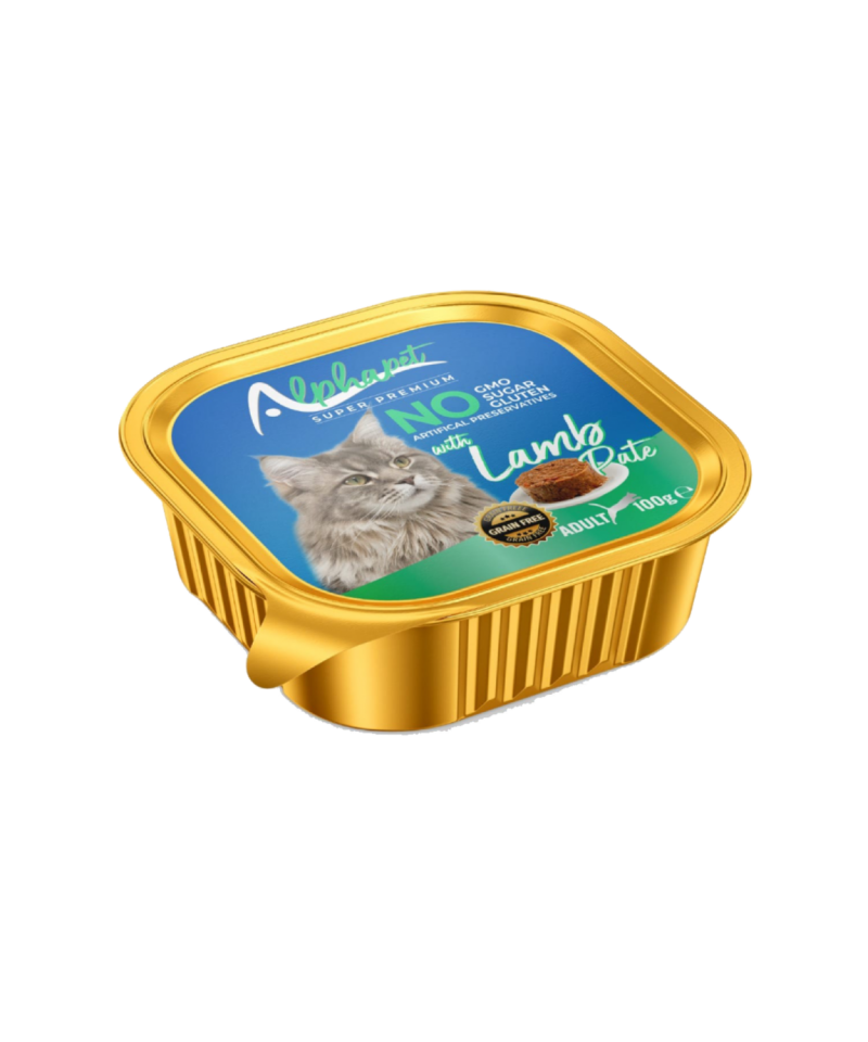 ALPHA ALU CUP YETİŞKİN KEDİ EZME KUZULU 16'LI