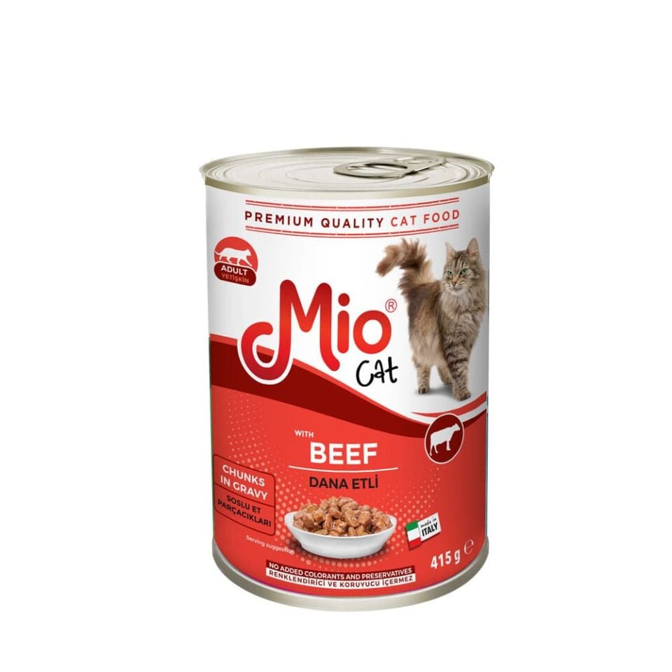Yaş Mama - Mio 415 gr Kedi - Dana Etli 24'LÜ