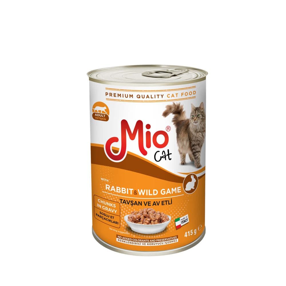 Yaş Mama - Mio 415 gr Kedi - Tavşan ve Av Etli 24'LÜ