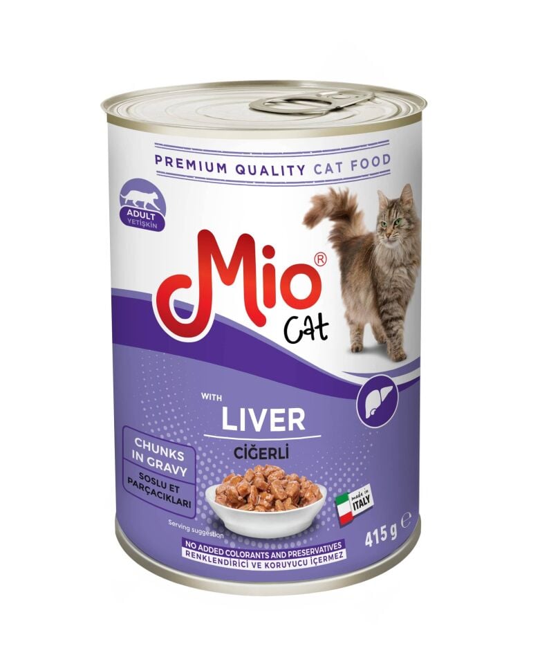 Yaş Mama - Mio 415 gr Kedi - Ciğerli 24'LÜ