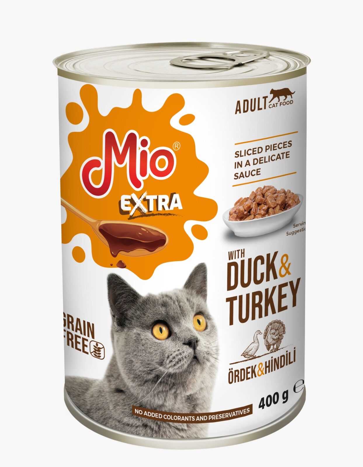 Yaş Mama - Mio Extra 400 gr Kedi - Ördek ve Hindi 10'LU
