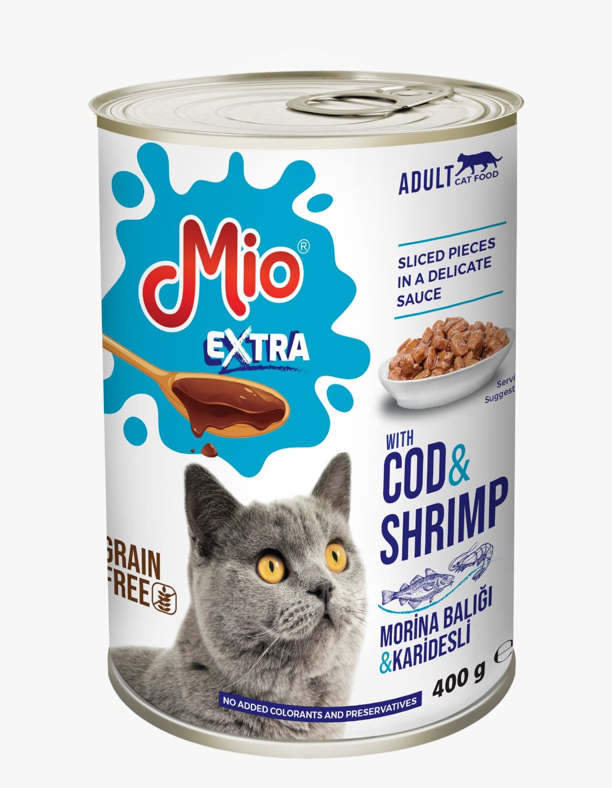 Yaş Mama - Mio Extra 400 gr Kedi - Morino ve Karides 10'LU