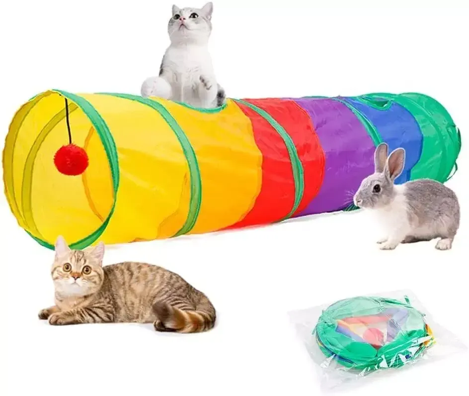 120 cm. Düz Model Kedi Oyun Tüneli