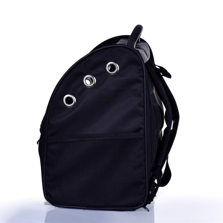 Vinleks Deri Fermuarlı Şeffaf Köpek & Kedi Taşıma Sırt Çantası