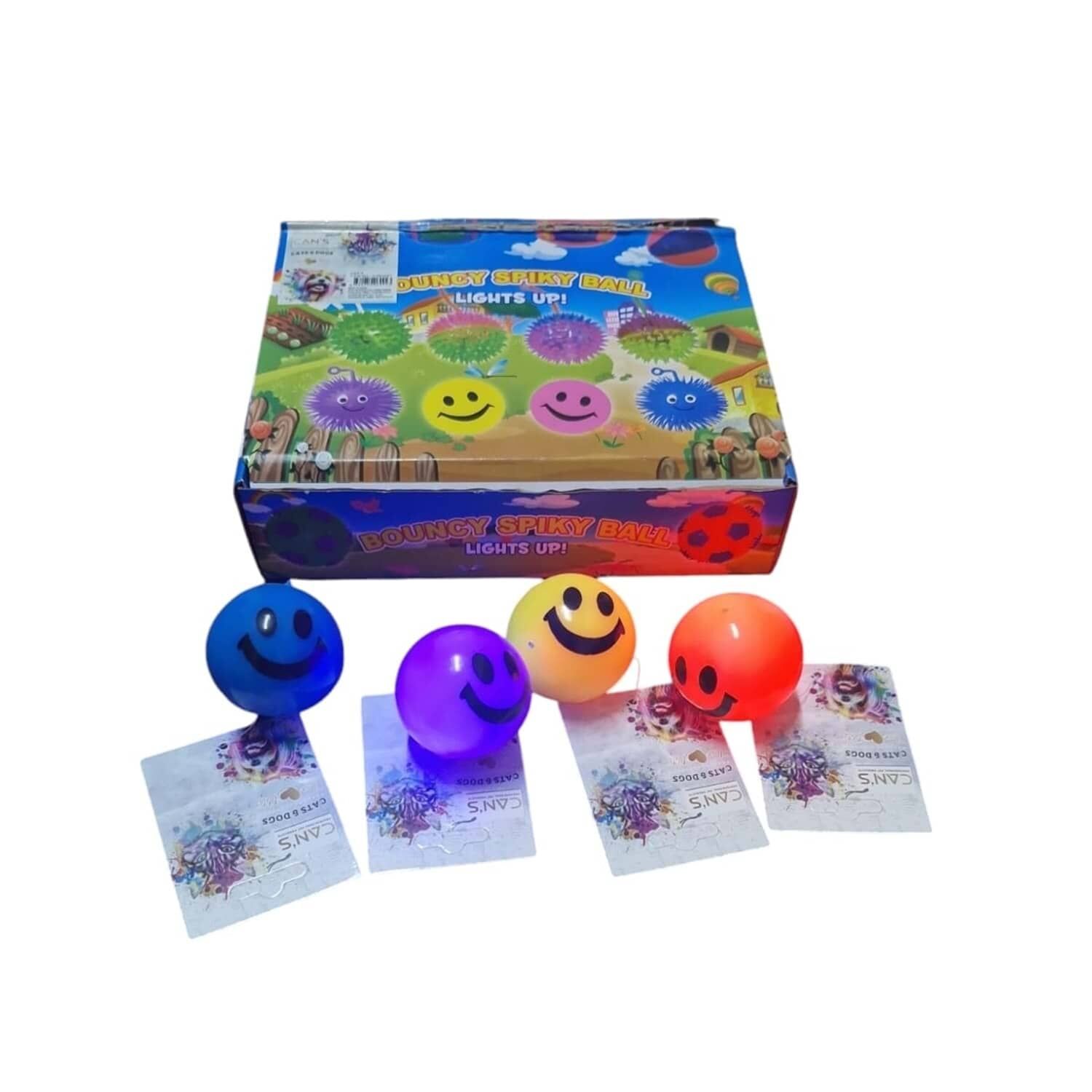 Cans TJWJ297 Işıklı Gülen Yüz Top Oyuncak 5 cm 12 li