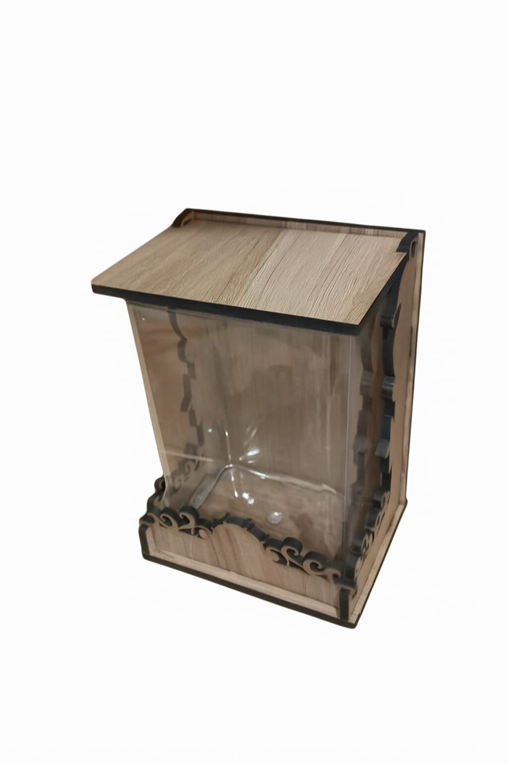 DEKORATİF AHŞAP BETALIK FANUS