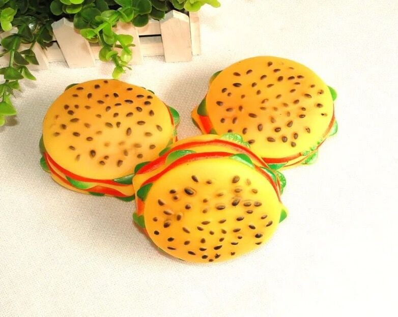 evcil hayvan sesli hamburger modelli ısırma oyuncak