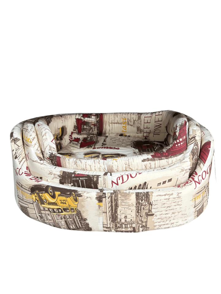 KUMAŞ ÜÇLÜ SET LONDON DESEN YATAK