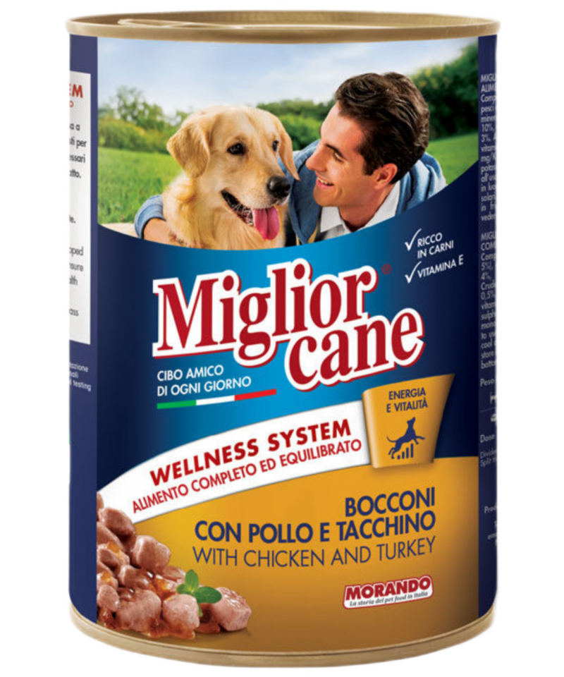 Miglior Cane Tavuk Hindi Chunks Köpek Konserve 405gr 24'lü