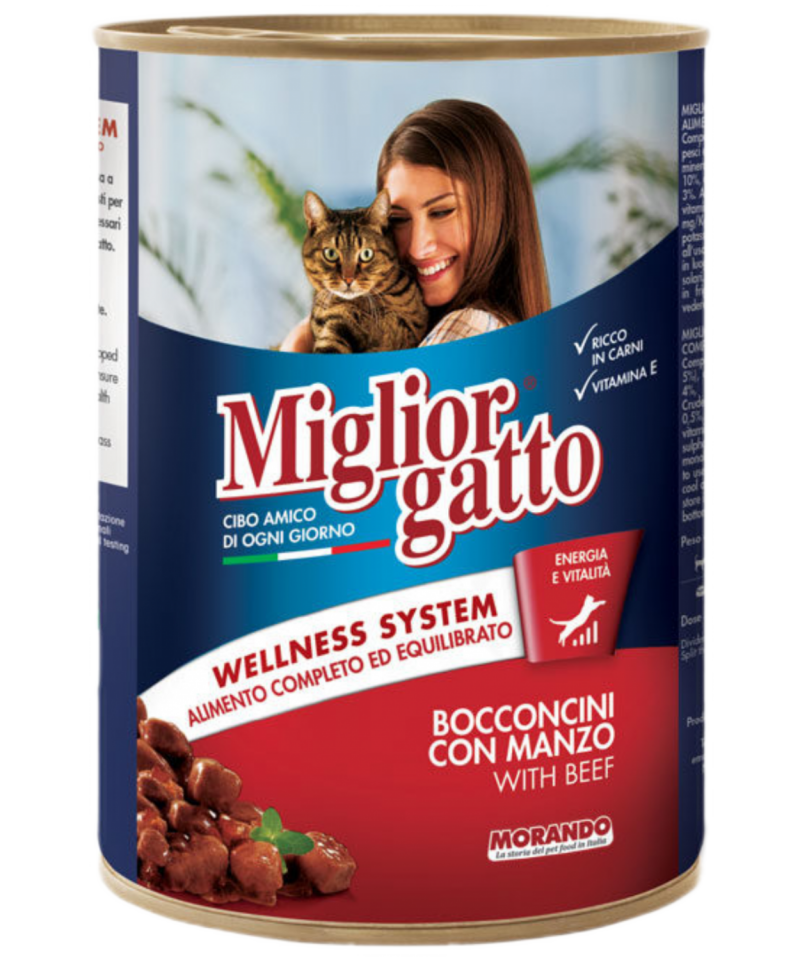 Miglior Gatto Biftekli Chunks Kedi Konserve 405gr 24'lü