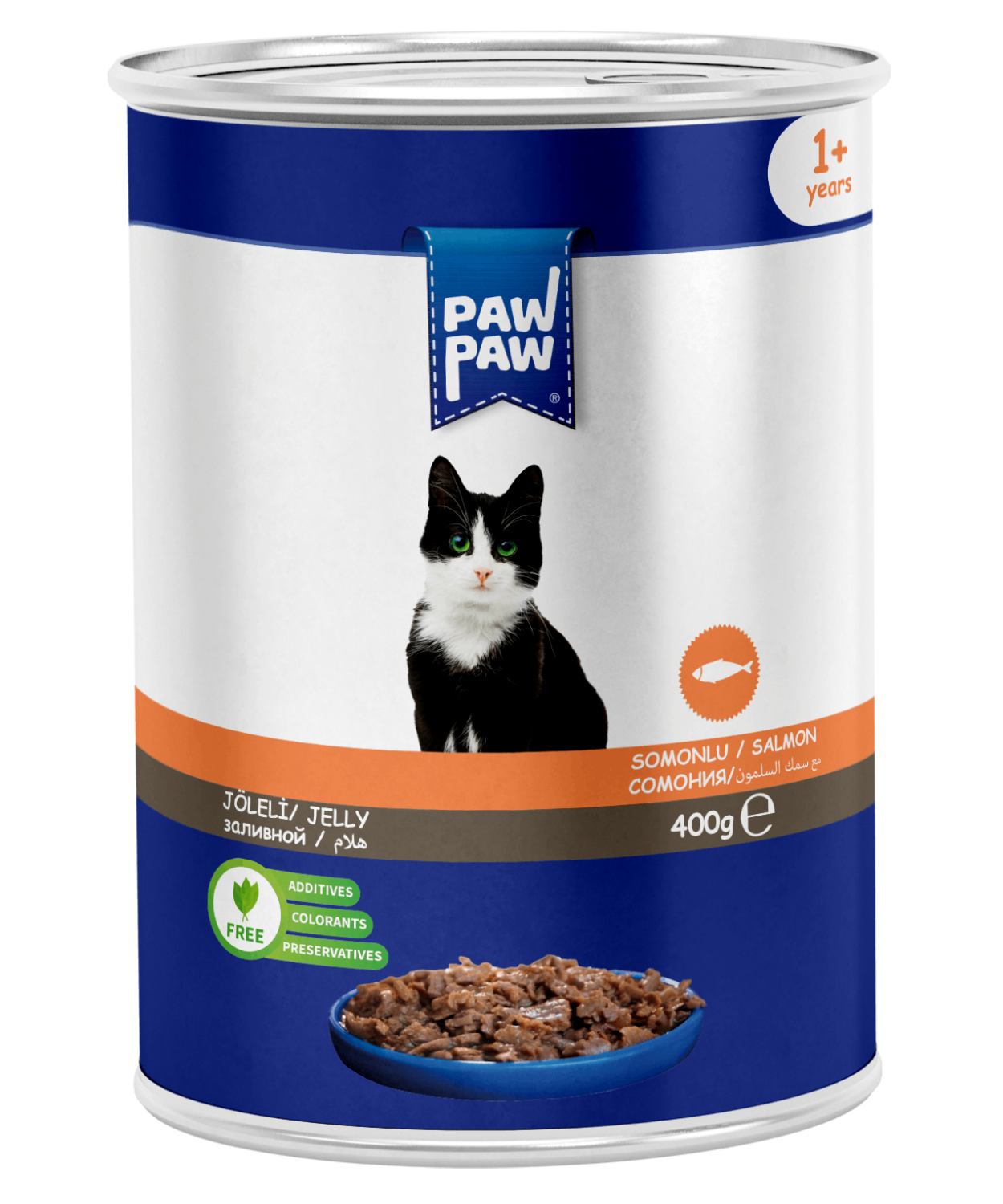 PawPaw Somon Balıklı Chunk Kedi Konserve 400 G 24'lü
