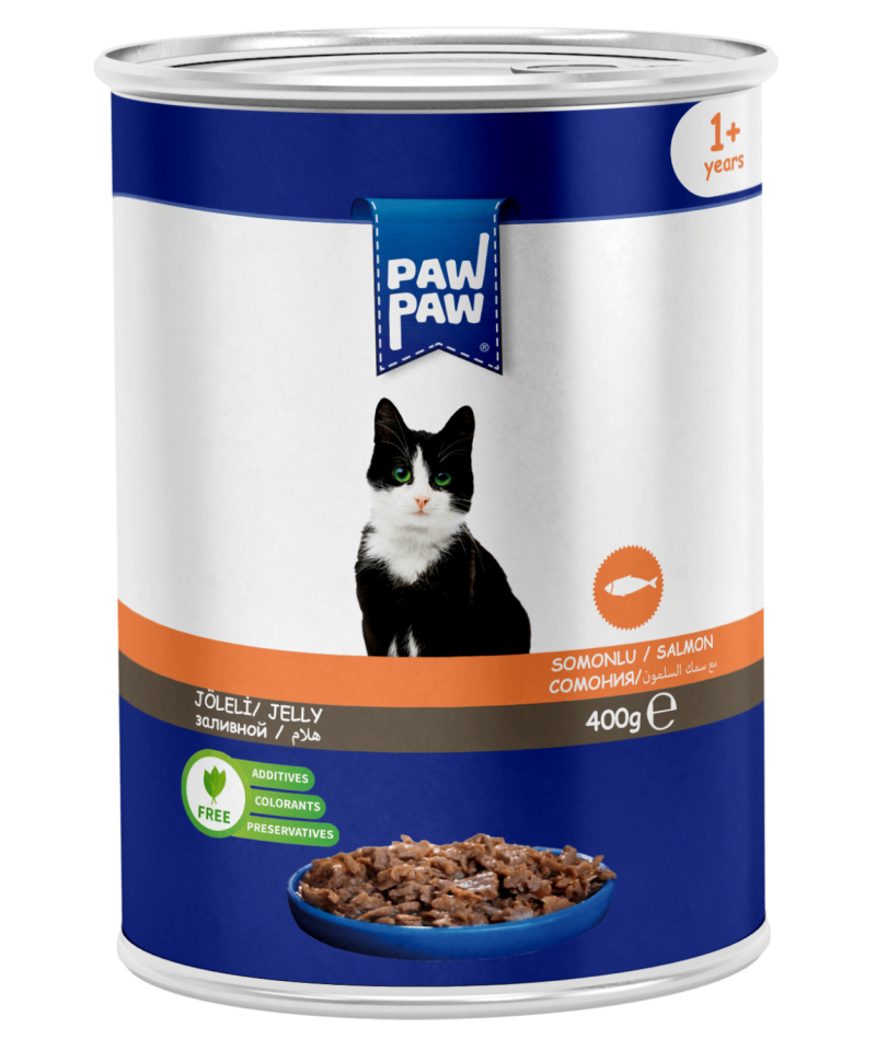 PawPaw Somon Balıklı Chunk Kedi Konserve 400 G 24'lü