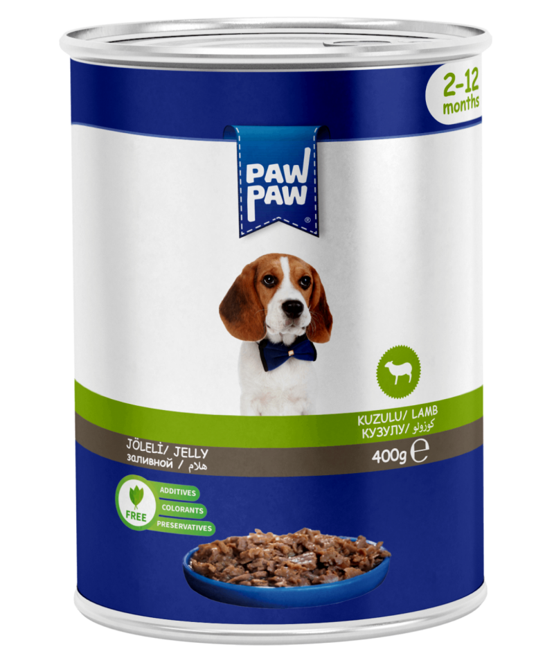 PawPaw Kuzu Etli Chunk Yavru Köpek Konserve 400 G 24'lü