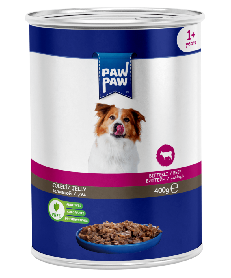 PawPaw Sığır Etli Chunk Köpek Konserve 400 G 24'lü