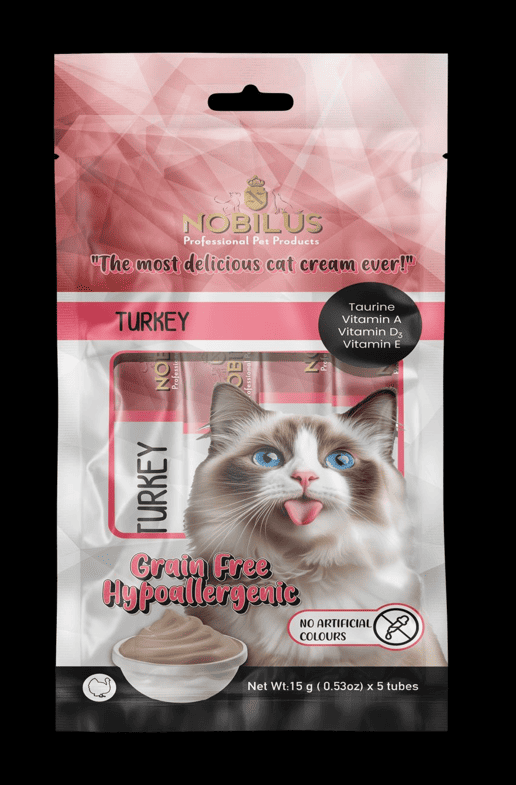 NOBİLUS HİNDİLİ KEDİ KREMA ÖDÜLÜ 5X15G