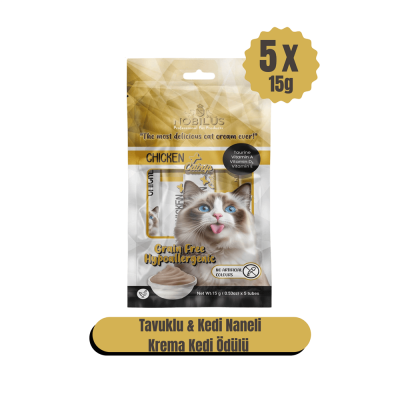 NOBİLUS TAVUK VE KEDİ NANELİ KREMA ÖDÜLÜ 5X15g